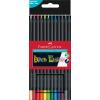 FABER-CASTELL Farbstifte Black Edition 116412 neon Farben ass. 12 Stück