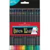 FABER-CASTELL Farbstifte Black Edition 116436 neon Farben ass. 36 Stück