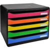 BIELLA Schubladenbox quer BIGBOX A4+ 30879802BIDU schwarz/Harlekin, 5 Schubl.