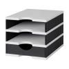 STYRO Ablagesystem styrodoc 268-0103.9895S bk/grau,3 Fächer 248x331x225mm