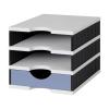STYRO Ablagesystem styrodoc 268-0103.9836S bk/grau,3 Fächer 248x331x225mm