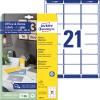 AVERY ZWECKFORM Etiketten 38.1x63.5mm 7160-10 weiss, perm. 10 Blatt/21 Stk.