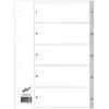 BÜROLINE Register PP A4 620176 grau 1-5