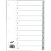 BÜROLINE Register PP grau A4 620178 1-10