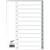 BÜROLINE Register PP grau A4 620179 1-12