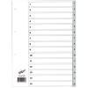 BÜROLINE Register PP grau A4 667282 1-15