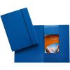 EROLA Gummibandmappe 500my A5 33195 blau Pressspan 3 Klappen