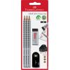 FABER-CASTELL Bleistift Grip 2001 217079 silber/schwarz 3 Stück
