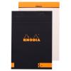 RHODIA Notizblock A5 162008C blanko schwarz
