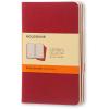 MOLESKINE Notizheft Cahier A6 095-6 liniert, rot 3 Stück