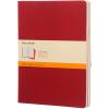 MOLESKINE Notizheft Cahier XL 25x19cm 931076 liniert, rot 3 Stück