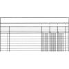 SIMPLEX Statistikbuch A4 19085 3 Kolonnen, grün 40 Blatt