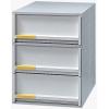 STYRO Schubladenbox grau 21109680 3 Fächer, styro-Modul
