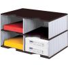 STYRO Styrodoc duo Jumbo 268-02228 schwarz/grau 4 Fächer