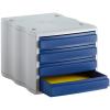 STYRO Schubladenbox blau/grau 248850038 4 Fächer