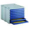 STYRO Schubladenbox grau/blau 248855038 8 Fächer