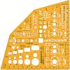 RUMOLD Ausbildungsschablone 2916 155x155x1,2mm orange/transp.