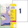 AVERY ZWECKFORM Etiketten A4 L7767-40 weiss, glossy 40 Stück