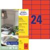 AVERY ZWECKFORM Etiketten 70×37mm 3448 rot 2400 Stück