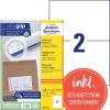 AVERY ZWECKFORM Etiketten 210×148mm 3655-200 weiss 440 Stk./200+20 Blatt