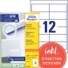 AVERY ZWECKFORM Etiketten 97x42,3mm 3659-200 weiss 2640 Stk./200+20 Blatt