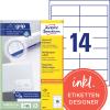 AVERY ZWECKFORM Etiketten 97x37mm 3678 weiss 1400 Stk./100 Blatt