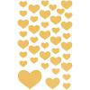Z-DESIGN Sticker Creative 53282 Herze gold 2 Stück