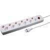 STEFFEN Steckdosenleiste 1,5m 207601216S weiss 6 Stecker