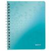 LEITZ Spiralbuch WOW PP A5 46390051 eisblau 80 Blatt