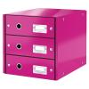 LEITZ Schubladenset Click & Store A4 60480023 pink 3 Schubladen