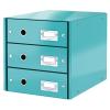 LEITZ Schubladenset Click & Store A4 60480051 eisblau 3 Schubladen