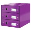 LEITZ Schubladenset Click & Store A4 60480062 violett 3 Schubladen
