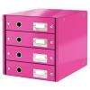 LEITZ Schubladenset Click & Store A4 60490023 pink 4 Schubladen