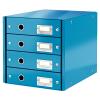 LEITZ Schubladenset Click & Store A4 60490036 blau 4 Schubladen
