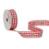 SPYK Band Cubino 15mm/3m 1324.1554 rot/weiss Karo Edelweiss