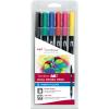 TOMBOW ABT Dual Brush Pen ABT-6P-1 6er Set Grundtöne