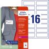 AVERY ZWECKFORM Namens-Etiketten 88,9x31mm L4783-20 weiss, Laser 20 Blatt