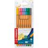 STABILO Fineliner Point 88 0.4mm 88/8-01 8er Etui Pastellfarben