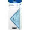 PELIKAN Geometrie-Dreieck 22cm 7137471 transp. blau, Griff abnehmbar
