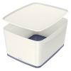 LEITZ MyBox Gross, mit Deckel 18lt 52161001 weiss/grau