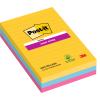 POST-IT SuperSticky Carnival 152x101mm 46903SSCA 3-farbig, liniert 3x90 Blatt