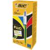 BIC Kugelschreiber Fluo 982868 4 Colours Box, 12 Stück