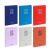 BREPOLS Schüleragenda Rainbow 25/26 2.037.5385 1W/2S 12M ass. ML 9x16cm