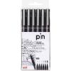 UNI-BALL Fineliner Pin PIN-200(S) Black 6P schwarz 6 Stück