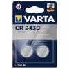 VARTA Knopfzellenbatterie 6430101402 CR2430 2 Stück
