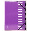 EXACOMPTA Fächermappe Iderama 53926E drehbar, violett, 12-teilig