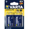 VARTA Batterie 4120101412 Longlife, D/LR20, 2 Stück