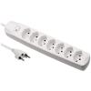 S-ELECTRO Steckdosenleiste 85.110.7WS 7x T13 mit Schalter, weiss
