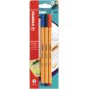 STABILO Fineliner Point 88 0.4mm B-10213-10 schwarz/blau/rot, 3 Stück