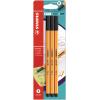 STABILO Fineliner Point 88 108833828 schwarz, 3 Stück